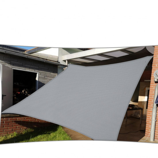 SPORTYOUTH Sun Shade Sail,10' x 10' Square UV Block Cover Canopy,Shade Cloth Awning Shelter for Patio Pergola Backyard Garden Carport Deck Lawn